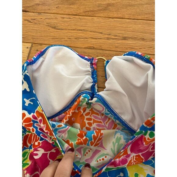 Lauren Ralph Lauren women’s multicolor patterned strapless swimsuit top 6 - Picture 4 of 7